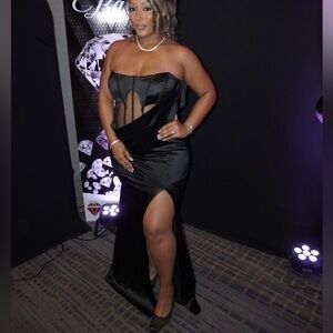 Fashion Nova Black Strapless Dress